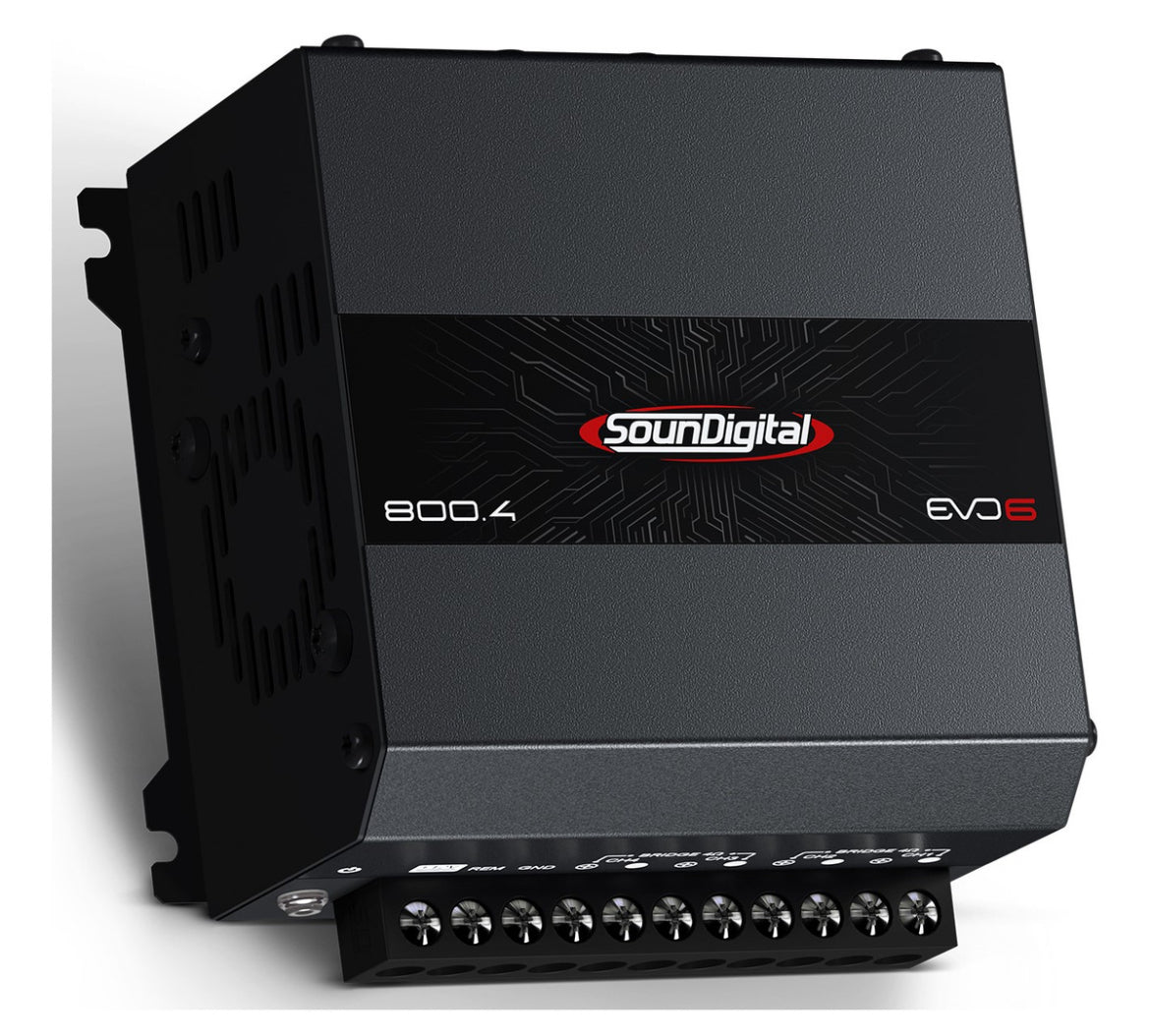 Modulo Amplificador Soundigital Sd800.4 800w Evo6 4 Canais Cor Preto